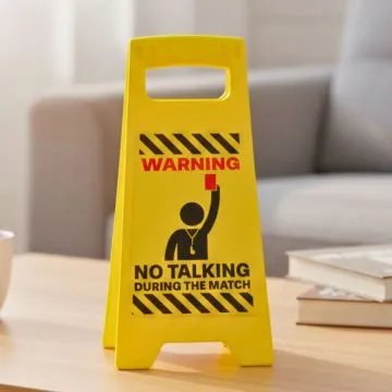 Desk Warning Sign - No Talking During Match