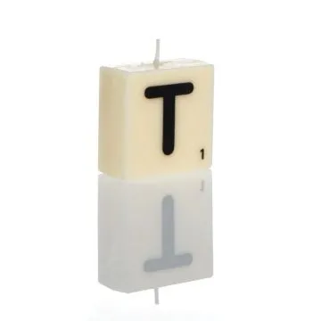 "T" Letter Candle